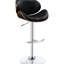 Tabouret de bar moderne de style Mid-Century noir et élégant avec détails de revêtement pour la salle à manger