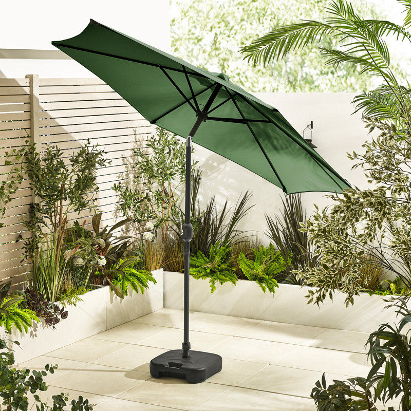Celalettin 270cm Cantilever Parasol with Crank Lift , Counter Weights Included, Green