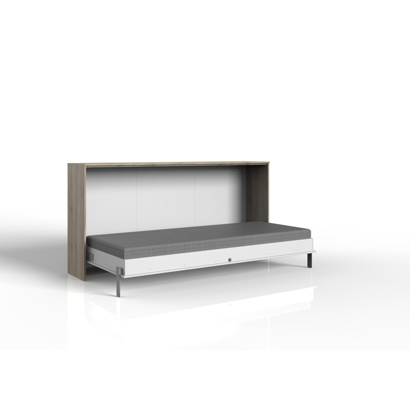 Bouck Bed, 90cm W x 200cm L, White/Sanremo oak
