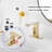 Auto-P-3007-Gold Automatic Sensor Polished Gold Touchless Bathroom Sink Faucet With Drain Assembly-129258570