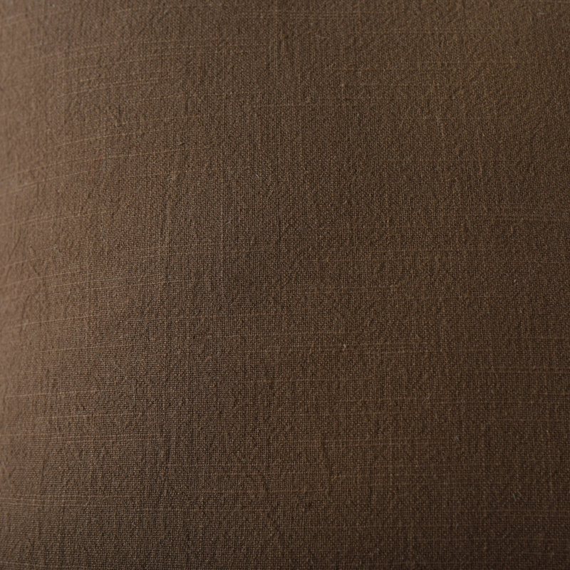Coussin 100% coton, Duvet synthétique, Brun
