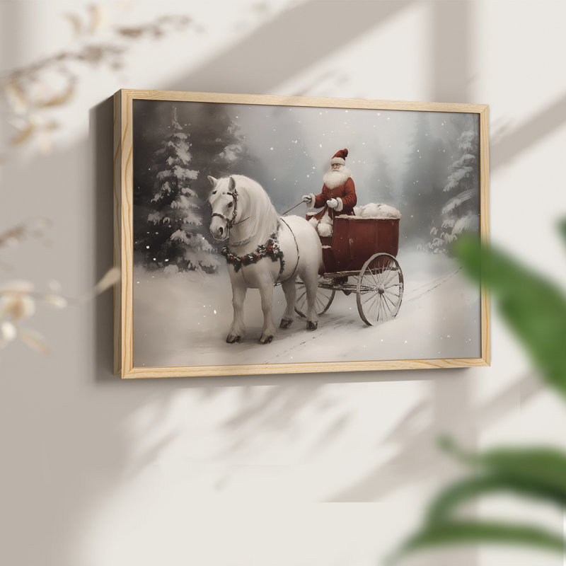 Chirstmas Art-CMXX -Framed Print - Restickable, H 8 po x l 10 po, Naturel