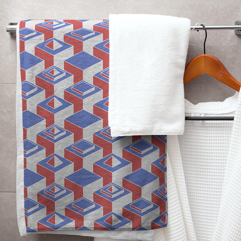 Jordao Bath Towel, Indigo/Purple