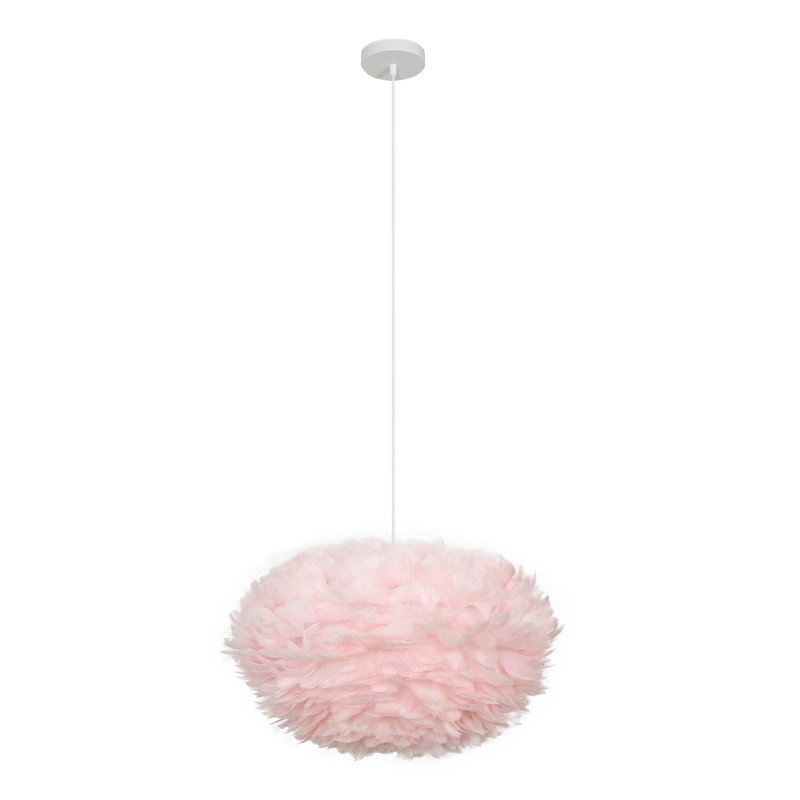 Luminaire suspendu pour îlot de cuisine Nolan Unique, Rose, L 22,8 po x P 22,8 po x H 13,8 po