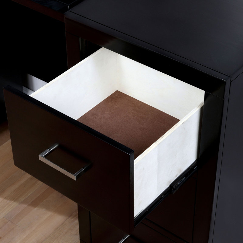 Commode 6 tiroirs avec miroir Aniylah