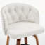 Ensemble de 2 tabourets de bar pivotants à hauteur de comptoir, 2 chaises d'îlot de cuisine modernes avec dossier large, pieds en bois massif et garniture cloutée-604296113-604296114