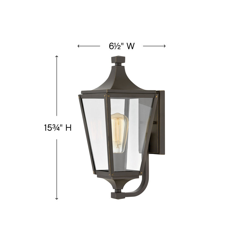 Jaymes Outdoor Wall Lantern, 19.5'' H X 7.75'' W X 9.5'' D