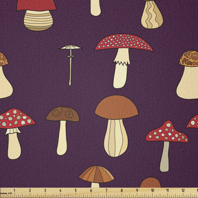 Derba Chanterelle Amanita Muscaria Porcini Greasers and Champignon Multi-Purpose Fabric