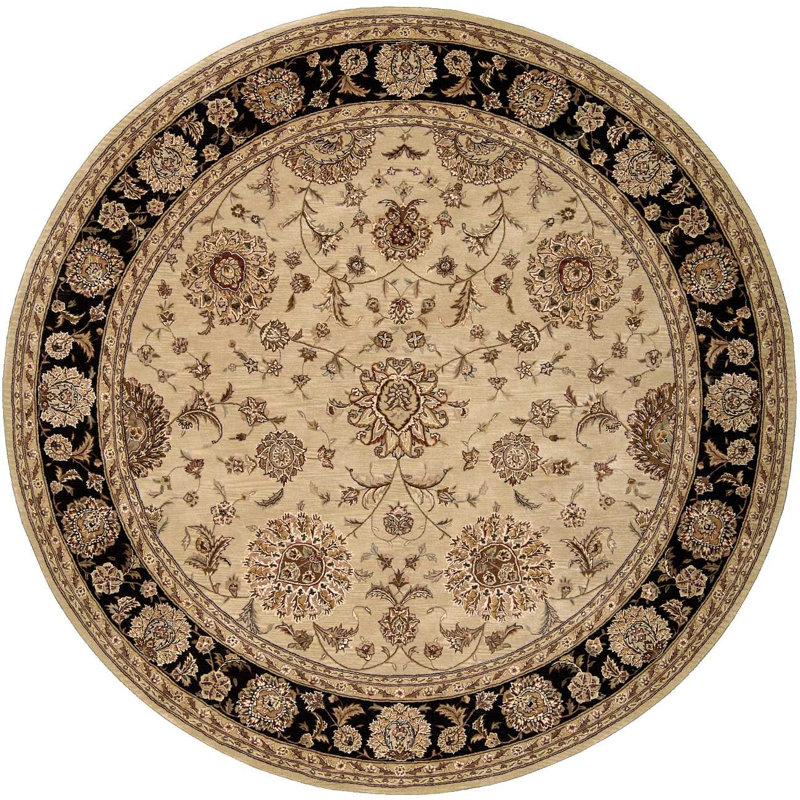 Deguzman Wool Oriental Indoor Rug, Round 8'