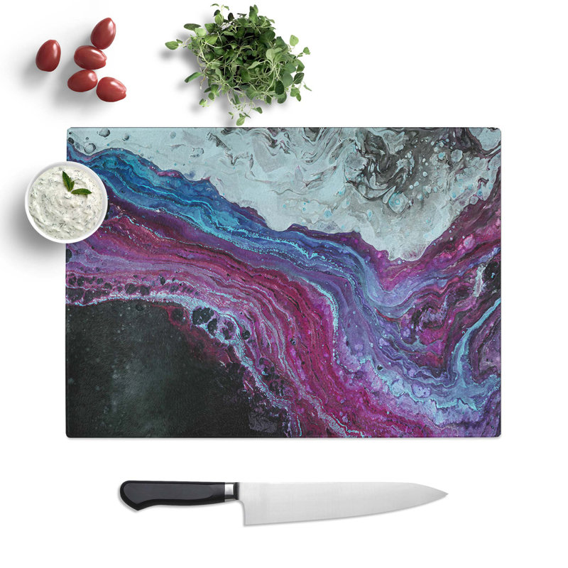 Glass Let Me Be in Abstract Chopping Board, 39 cm W x 28.5 cm L