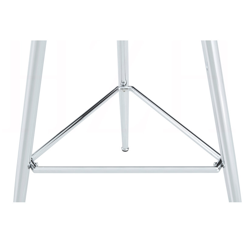 Table de bar, hauteur de 36 pouces, table de pub ronde en verre trempé de 34 pouces avec pieds en métal chromé argenté, table bistro moderne pour îlot de cuisine, bar et café