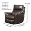 Fauteuil inclinable et berçant en cuir Stardust-109743258-109743262