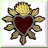 3pcs Red Heart Embroidery Patches Set