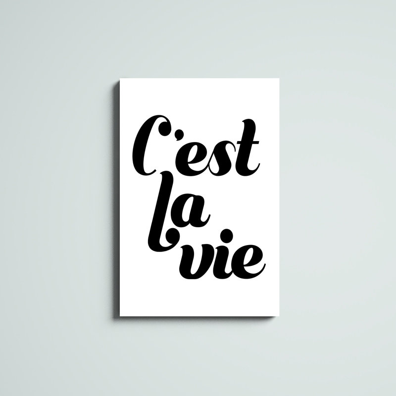 «La Vie IV», art textuel sur toile, H 36 po x l 24 po