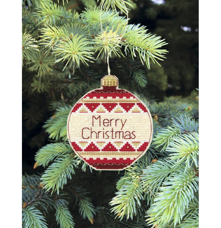 Jouet d'arbre de Noël. Toile en plastique, ensemble de point de croix T-08C