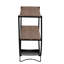 Console de style rustique de conception industrielle en métal texturé demi-lune-114230181