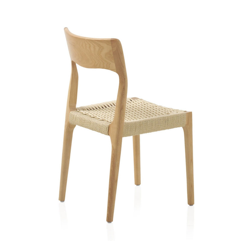 Kriner 43cm H Solid Wood Side Chair in Natural
