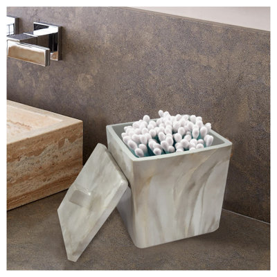 Meuble-lavabo en résine avec finition en marbre pour l'organisation de la salle de bain et de la chambre à coucher