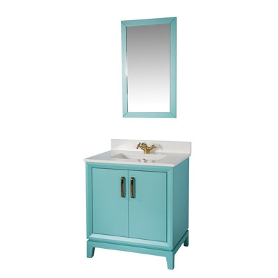Ensemble de meuble-lavabo simple 29,5 po avec miroir Laceymae