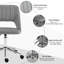 Chaise de bureau pivotante, chaise d'ordinateur sans accoudoirs à dossier creux, chaise de bureau contemporaine-725670607