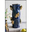 Vase en céramique bleu 8x8x15.5 "