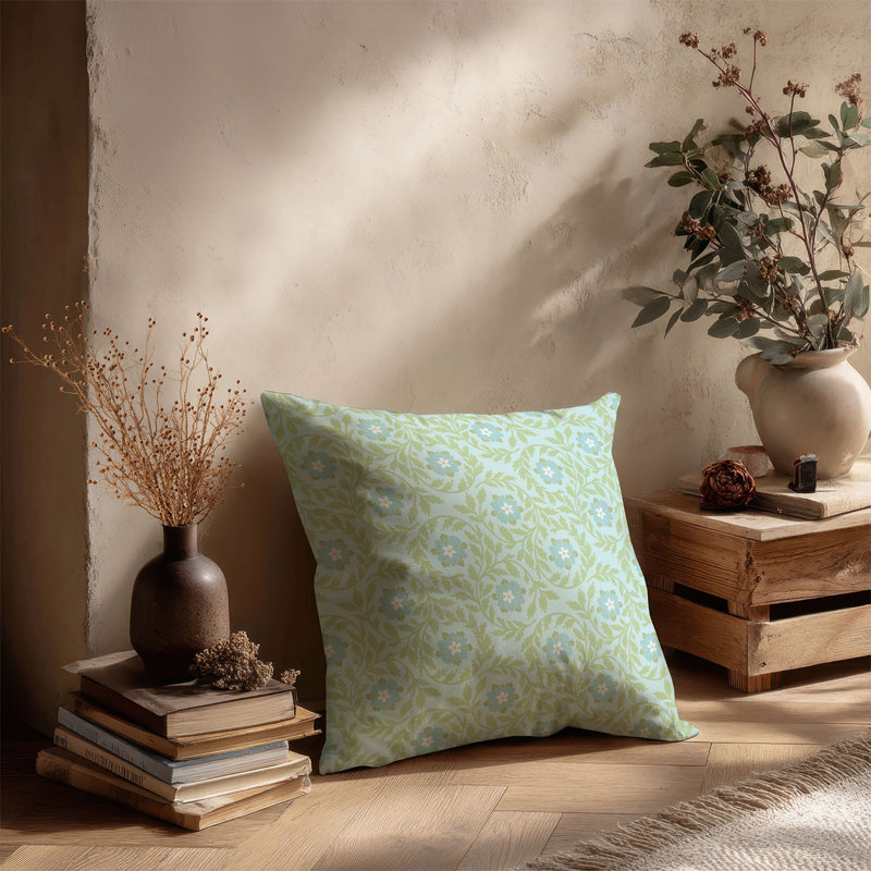 Gracey Decorative Indoor Accent Pillow, Square 16", Summer Blue