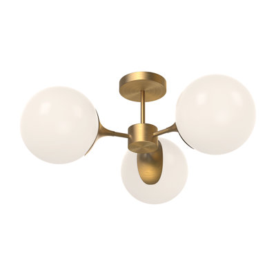 Plafonnier semi-encastré 3 lumières 25,875 po Nouveau