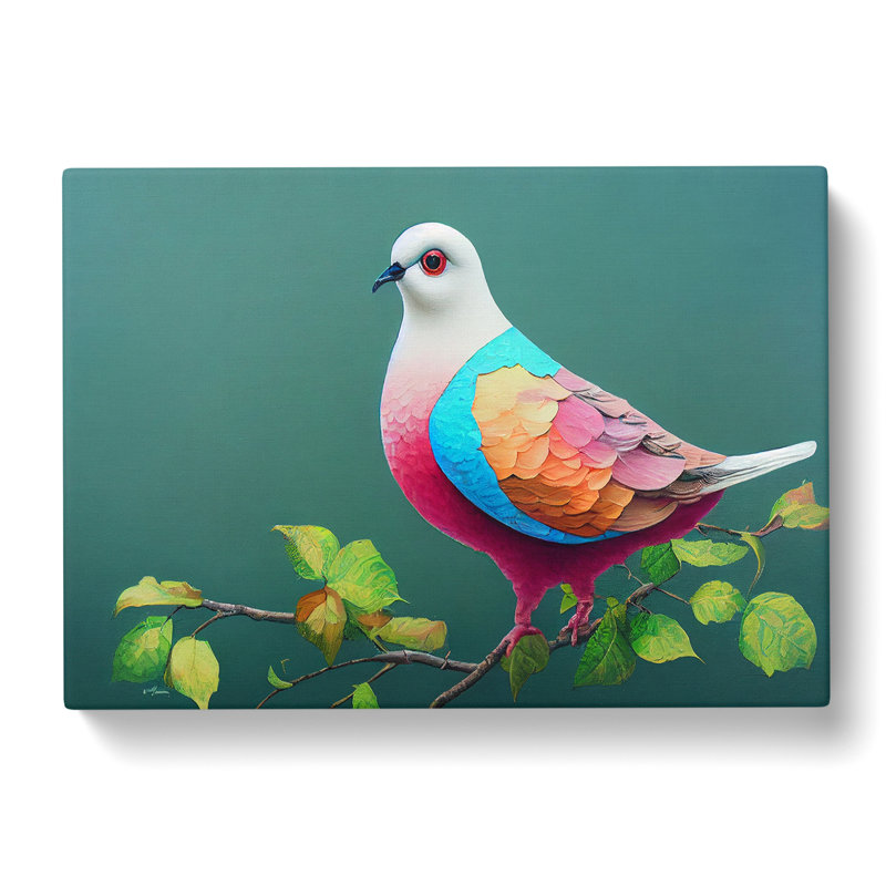 Cosmopolitan Dove Bird - Wrapped Canvas, 50cm H x 76cm W x 3cm D
