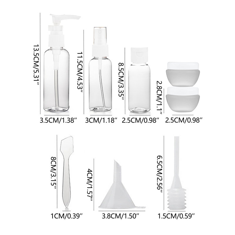 Ensemble de bouteilles d'eau en plastique transparent