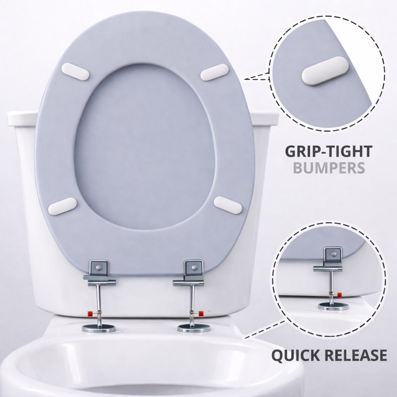 Wood Toilet Seat Grey