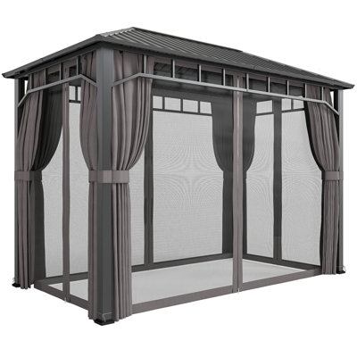 2 x 3(m) Wall Mounted Metal Pergola
