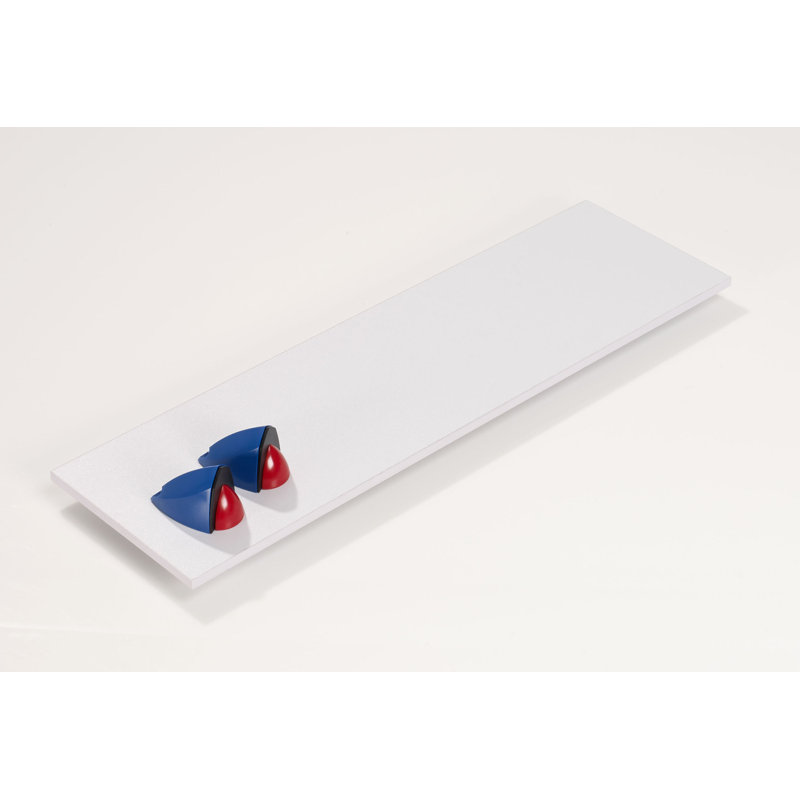 Bracket Shelf, 3.38" H x 24" W x 7.06" D, Blue/Red