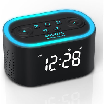 Digital Alarm Clock & White Noise Sound Machine 21 Soothing Sounds 7 Wake Up Sounds 8 Night Lights 32-Level Volume 9 Sleep Timer, Memory Function