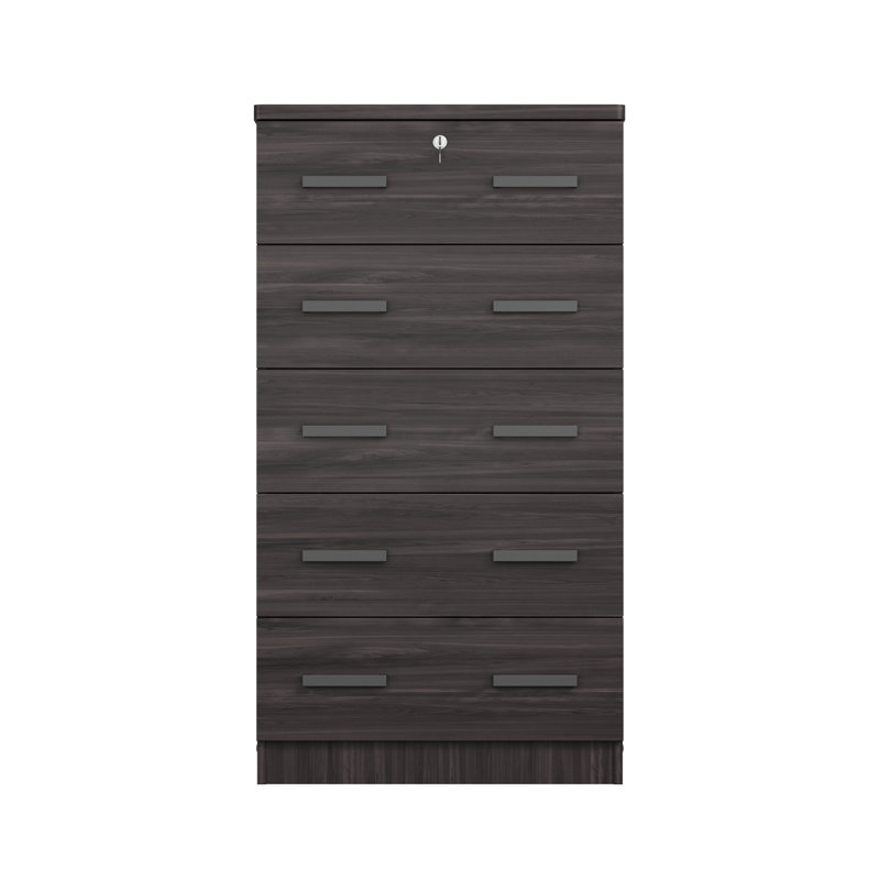Commode 5 tiroirs 5 pouces Giello, Tabac