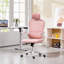 Chaise de bureau ergonomique, chaise de bureau avec support lombaire, rose-837857970-837857982