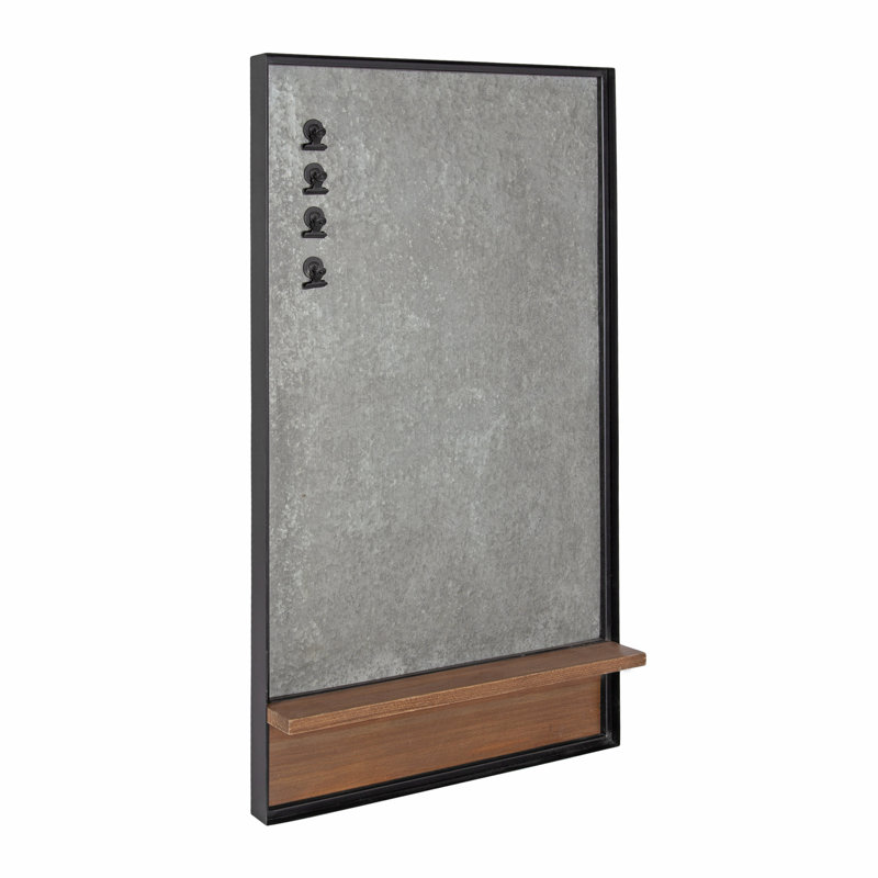 Tableau magnétique en métal galvanisé Jillette Owing, Argent argent