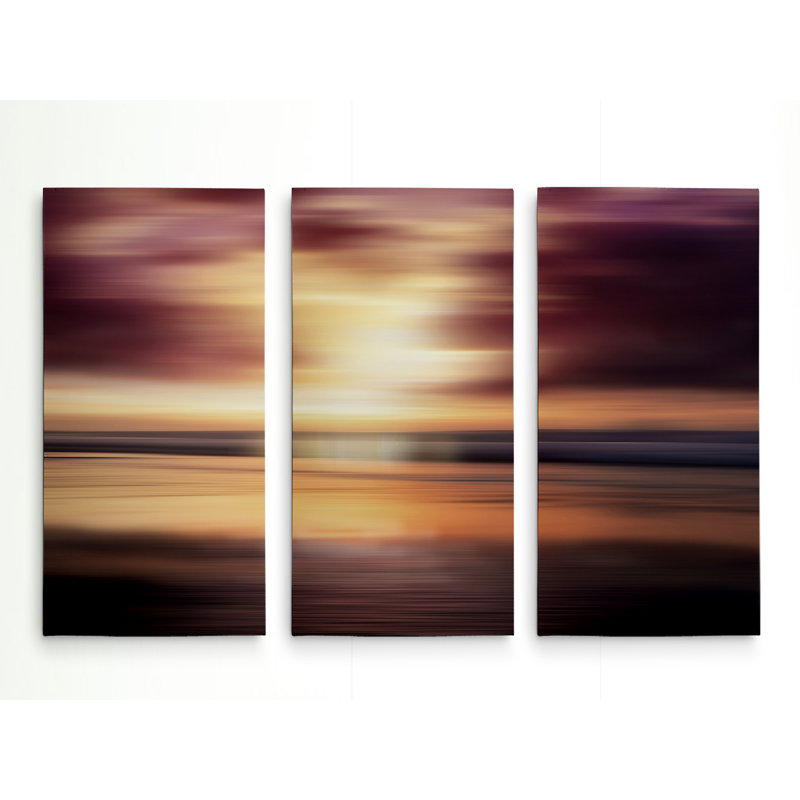 «Evening Light», ensemble de 3 reproductions d'images sur toiles, H 24 po x L 36 po x P 1,5 po