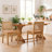 Amando Mid Century Modern Farmhouse Style Rattan Dining Chairs, Cane Upholstered Kitchen Side Chair With Natural Hardwood Frame-559498585