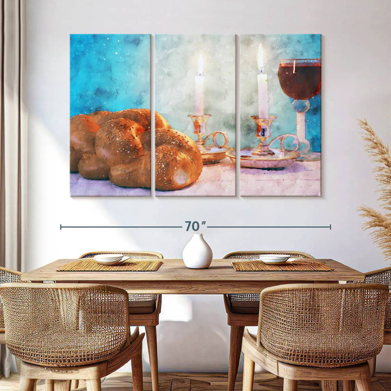 Challah And Wine, 42" H x 65" W