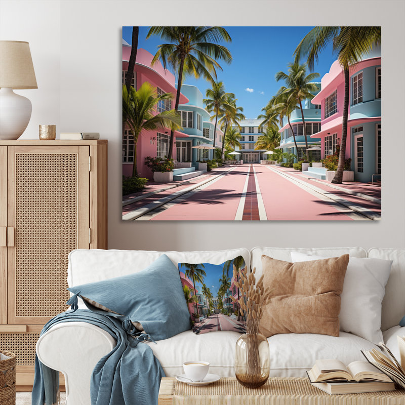 États-Unis Miami Resort Vibes, Toile tendue, H 12 po x l 20 po x P 1 po