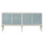 Console blanc perle et argent scintillant