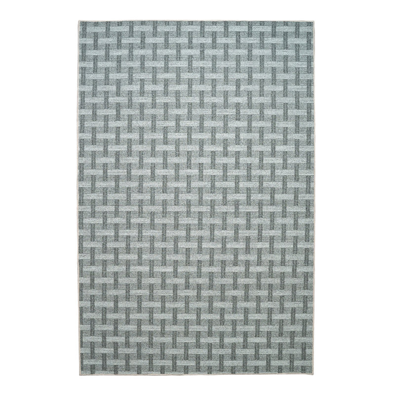 Tapis d'intérieur / extérieur de couleur commerciale Dareus - Gris, Rectangle 5 pi x 7 pi