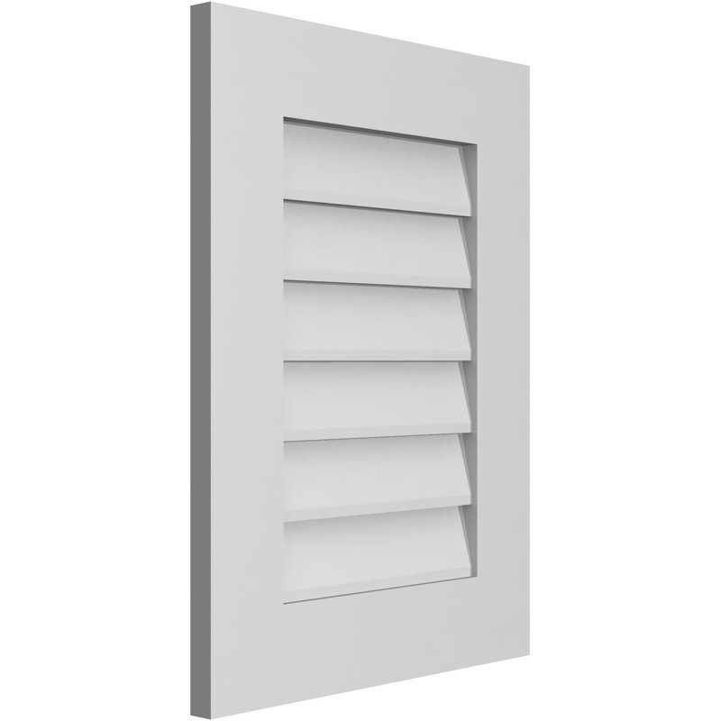 Vent à pignon rectangulaire en uréthane non-fonctionnel, H 24 po x l 18 po x P 1 po