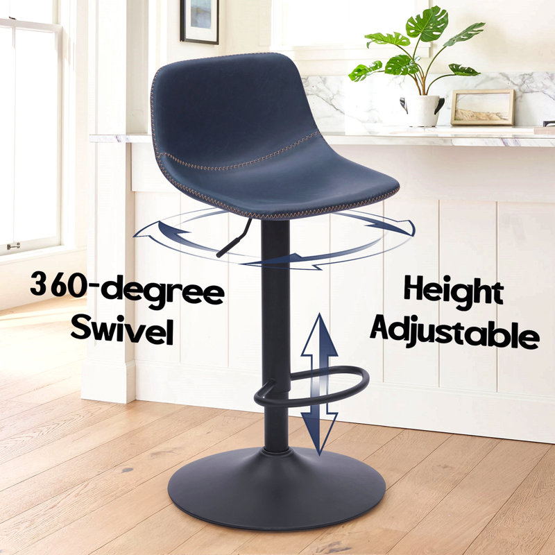 Ensemble de 2 tabourets réglables, tabourets pivotants