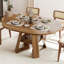 Table de salle à manger extensible ronde pour 4-6, table de salle à manger ovale avec rangement pour le salon de la cuisine-1875481812