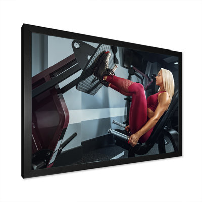 " Woman Training Gym Concept Fitness "