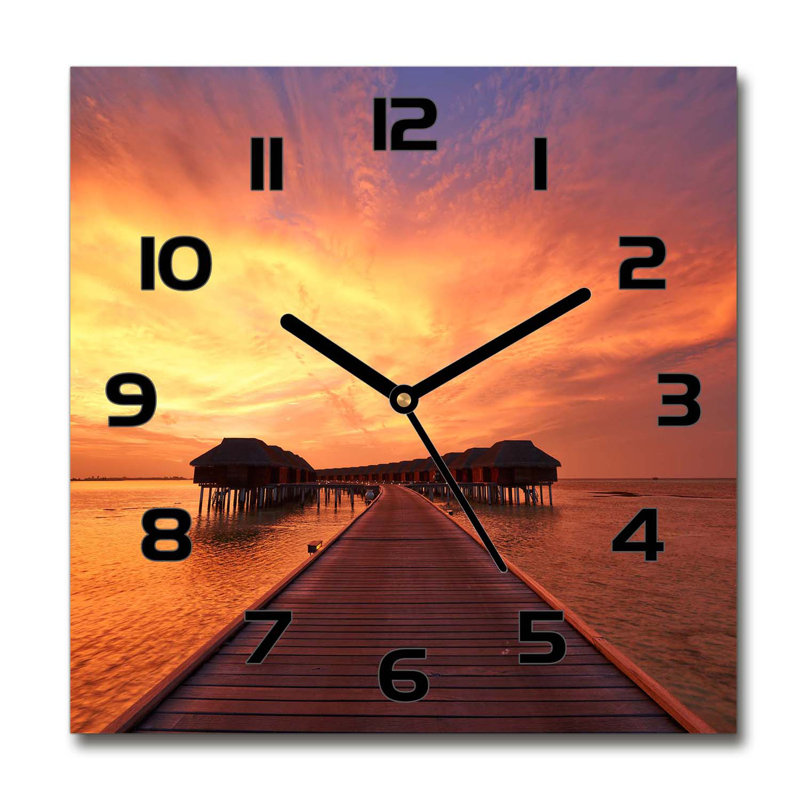 Joe-James Glass Wall Clock, Black