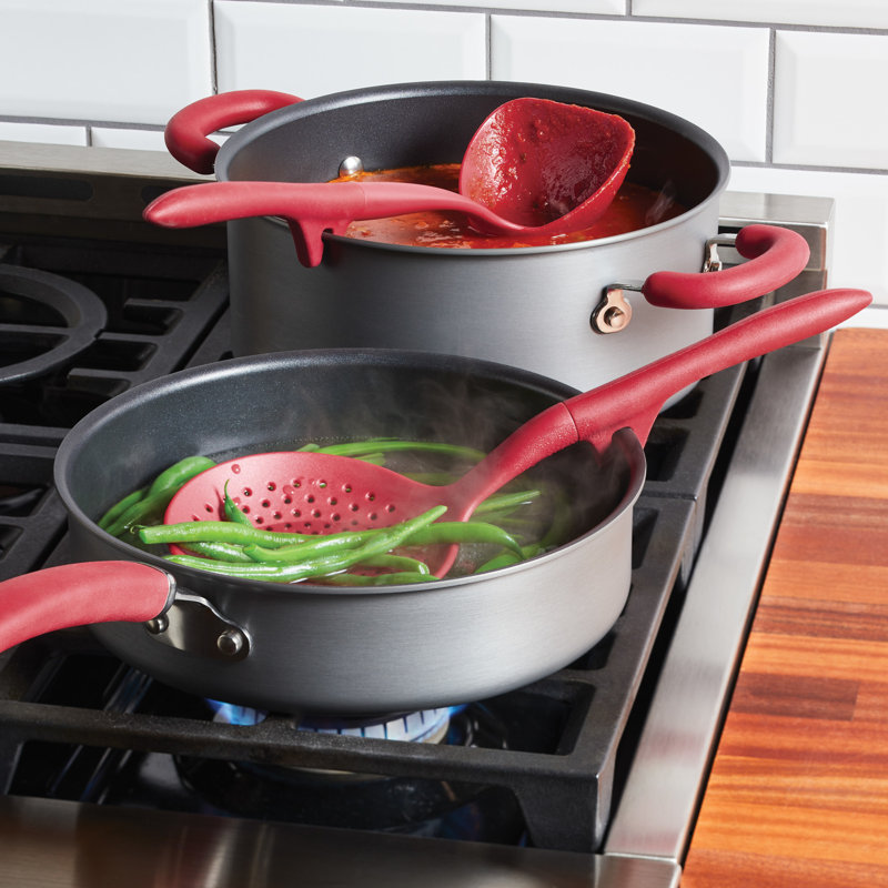 Lazy Tools Kitchen Cooking Utensils Set, 2 Piece, Red