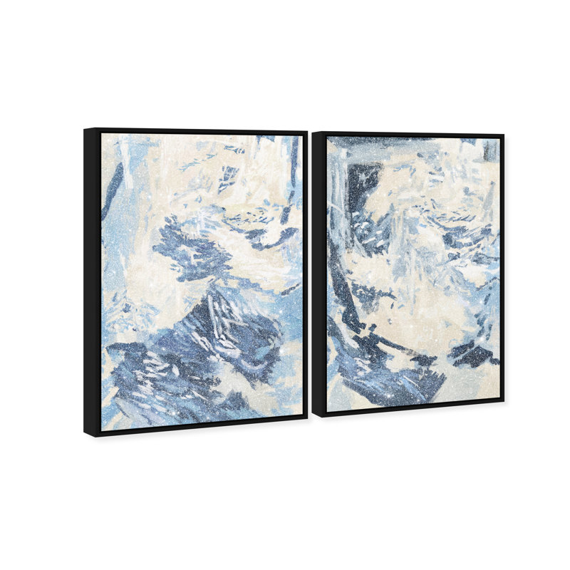 Coastal Feel Set Set by Oliver Gal, 25"H x 37"W, Black Floater Frame