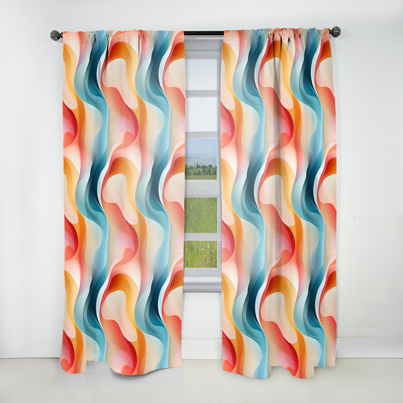 Modern Whispers Ii - rideau moderne - velours obscurcissant - 1 panneau, L 52 po x L 108 po